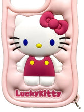 Load image into Gallery viewer, Hello Kitty iPhone 15 Pro Phone Case Lucky Kitty Silicone Pink NEW
