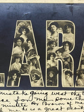 Load image into Gallery viewer, 1906 Miss Clara Neugate Real Photo Postcard Victorian Spell out RPPC
