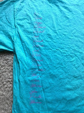 Load image into Gallery viewer, VTG Be Radical Shirt Womens Medium Turquoise Name Print Comfort Wash USA 80s 90s
