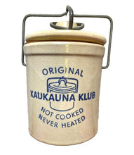 Load image into Gallery viewer, Vintage  Kaukauna Klub Mini Cheese Crock with Lid Stoneware
