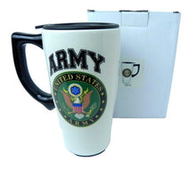 Load image into Gallery viewer, US Army Coffee Cup United States Travel Lid Ceramic NEW
