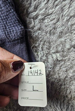 Load image into Gallery viewer, Lucky Brand Shirt Women Large Navy Waffle Knit Thermal Showdown Card Lightweight
