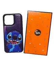 Load image into Gallery viewer, Stitch  iPhone 15 Pro Max Phone Case Blue Purple Leather Feel NEW
