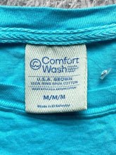 Load image into Gallery viewer, VTG Be Radical Shirt Womens Medium Turquoise Name Print Comfort Wash USA 80s 90s
