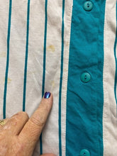 Load image into Gallery viewer, VTG All  Star Game Jersey Womens One Size Teal Blue Button Up Baseball Ladies
