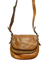 Load image into Gallery viewer, Vintage Fossil Purse Leather Crossbody Bag Adjustable Strap Three Compartments
