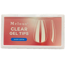 Load image into Gallery viewer, Melous Clear Gel Tips Short Coffin Shape Approx. 600 Pieces NOB
