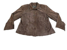 Load image into Gallery viewer, Jerry Lewis Jacket Womens 1X Dark Brown Classic Luxuries Genuine Leather Plus
