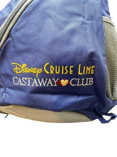 Load image into Gallery viewer, Disney Backpack Cruise Line Castaway Club Member Blue Sling Shoulder Bag
