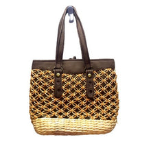 Load image into Gallery viewer, Lucky Brand Bag Straw Raffia Bucket Tote Boho Festival Market Purse Beach
