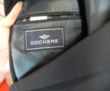 Load image into Gallery viewer, Dockers Sport Coat Mens 50R Navy Single Breasted Wool Blend Suit Blazer
