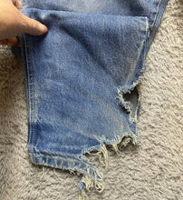 Load image into Gallery viewer, PINTAX Jeans Womens XXXS 3XS (28x27) Blue Denim Ripped Hip Hop Baggy Carpenter
