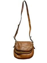 Load image into Gallery viewer, Vintage Fossil Purse Leather Crossbody Bag Adjustable Strap Three Compartments
