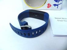 Load image into Gallery viewer, Smart Bracelet Health Tracker Step Pedometer Calories Sleep Monitor Blue
