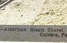Load image into Gallery viewer, Steam Shovel Stereoview Card 1907 Keystone Train Engine Panama Cannel
