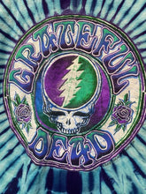 Load image into Gallery viewer, Vintage Grateful Dead Shirt Womens Large Blue Teal Tie Dye Skull Y2K Grunge Lady
