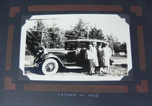 Load image into Gallery viewer, ANTIQUE C. 1927 Photo Album w/ 92 Photos Cars Fishing Pets Train Washington DC
