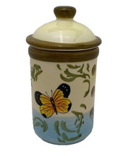Load image into Gallery viewer, French Garlic Jar Keeper Collectible USA Edition Butterfly Hand Crafted NEW
