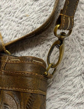 Load image into Gallery viewer, Labrado Leather Purse Tooled Cognac Brown Convertible Crossbody Western Bag
