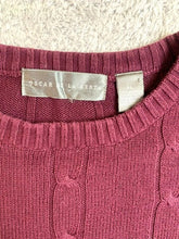 Load image into Gallery viewer, Oscar de la Renta Sweater Adult Extra Large Maroon Cable Knit Outerwear Mens
