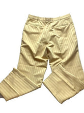 Load image into Gallery viewer, Oscar Collection By Oscar Pants Adult 40x31 Gold Pinstriped Pleated Dress Mens
