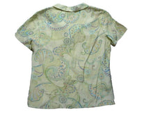 Load image into Gallery viewer, Tommy Bahama Shirt Womens Medium Button Down Hawaiian Paisley Ladies
