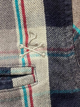 Load image into Gallery viewer, True Love False Idols Shirt Adult Large Navy Button Up Flannel Casual TLFI Mens
