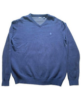 Load image into Gallery viewer, IZOD Sweater Adult Extra Large Navy Blue V-Neck Outerwear Knit Pullover Mens
