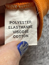 Load image into Gallery viewer, Panda Land Shirt Womens 4 Orange 1/2 Zip Hooded Fishnet Sequins Beaded Calida
