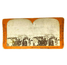 Load image into Gallery viewer, Stereoview Photo Card 1898 Minors MiningClimb The Golden Stair Peterson's Trail
