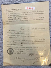 Load image into Gallery viewer, 1895 Arrest Warrant Disorderly Conduct Georgia County Jail Ephemera Antique
