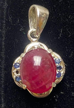 Load image into Gallery viewer, Lot of 4 Pendants Sapphire Emerald Ruby Citrine Gemstones Lab Created NEW
