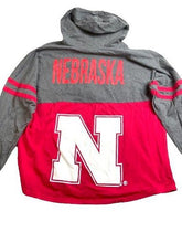 Load image into Gallery viewer, Nebraska Huskers Sweatshirt Adult 2X Gray Red Hoodie Sporty NCAA Boxercraft Mens
