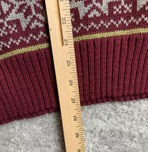 Load image into Gallery viewer, VTG The Men's Store Sears Sweater Adult Medium Red Fair Isle Snowflake 80s Mens
