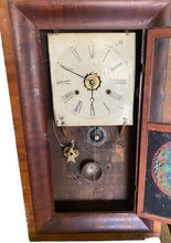 Load image into Gallery viewer, Antique New Haven Thirty Hour Clock Reverse Painted Weight Driven Parts / Repair
