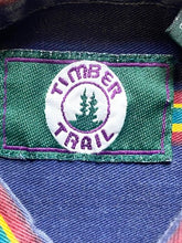 Load image into Gallery viewer, VTG Timber Trail Shirt Adult Medium Blue Striped Button Up Pocket Casual Mens
