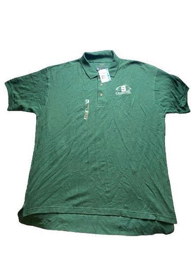 Michigan State Shirt Adult 2XL XXL Forest Green Spartans Active Polo Mens NWT