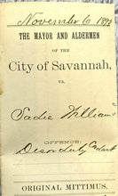 Load image into Gallery viewer, 1893 Arrest Warrant Disorderly Conduct Georgia County Jail Antique Ephemera
