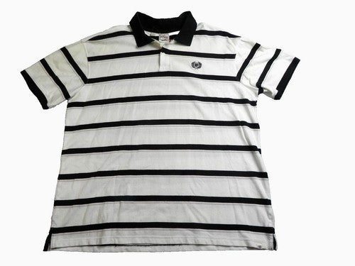 Phat Farm Shirt Adult 2XL XXL Black White Preppy Rugby Casual Golf Polo Mens