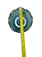 Load image into Gallery viewer, Vintage Carnival Glass Iridescent Harvest Blue Candle Holder
