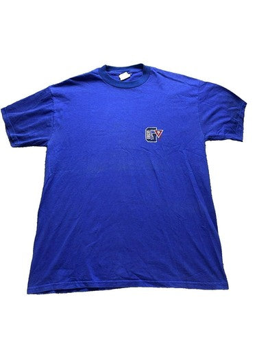 Guess Jeans Jerzees Shirt Adult Large Blue Logo Streetwear Activewear Mens