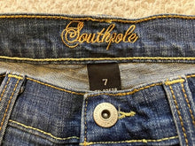 Load image into Gallery viewer, Southpole Jeans Womens 7 (28x21) Blue Straight Leg Stretch Embellished Pockets
