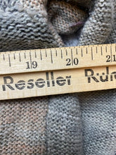 Load image into Gallery viewer, Knox Rose Sweater Womens Medium Peach Gray Oversized Waterfall Fringe Cardigan
