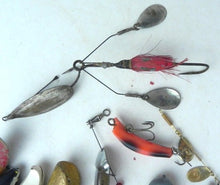 Load image into Gallery viewer, Lot of Vintage Wooden and Metal Fishing Lures Mepps Comet 5 Made in France
