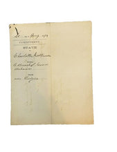 Load image into Gallery viewer, 1892 Arrest Warrant Breach of Good Behavior Georgia Antique Ephemera
