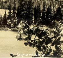 Load image into Gallery viewer, Real Photo Postcard Square Lake MN RPPC Nature Mountain AZO Stamp Unaddressed
