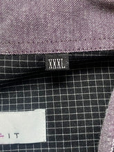 Load image into Gallery viewer, Slim Fit Shirt Adult 3XL XXXL Grid Checkered Flip Cuffs Contrast Button Up Mens
