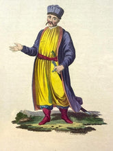 Load image into Gallery viewer, Antique Edward Harding Art Print Engraving Costume of Russian Empire Kabardian
