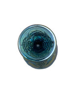 Load image into Gallery viewer, Vintage Carnival Glass Iridescent Harvest Blue Candle Holder
