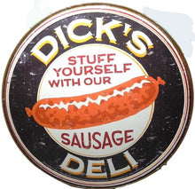 Load image into Gallery viewer, Dick&#39;s Deli Vintage Style Metal Sign Man Cave Garage Funny Sausage New
